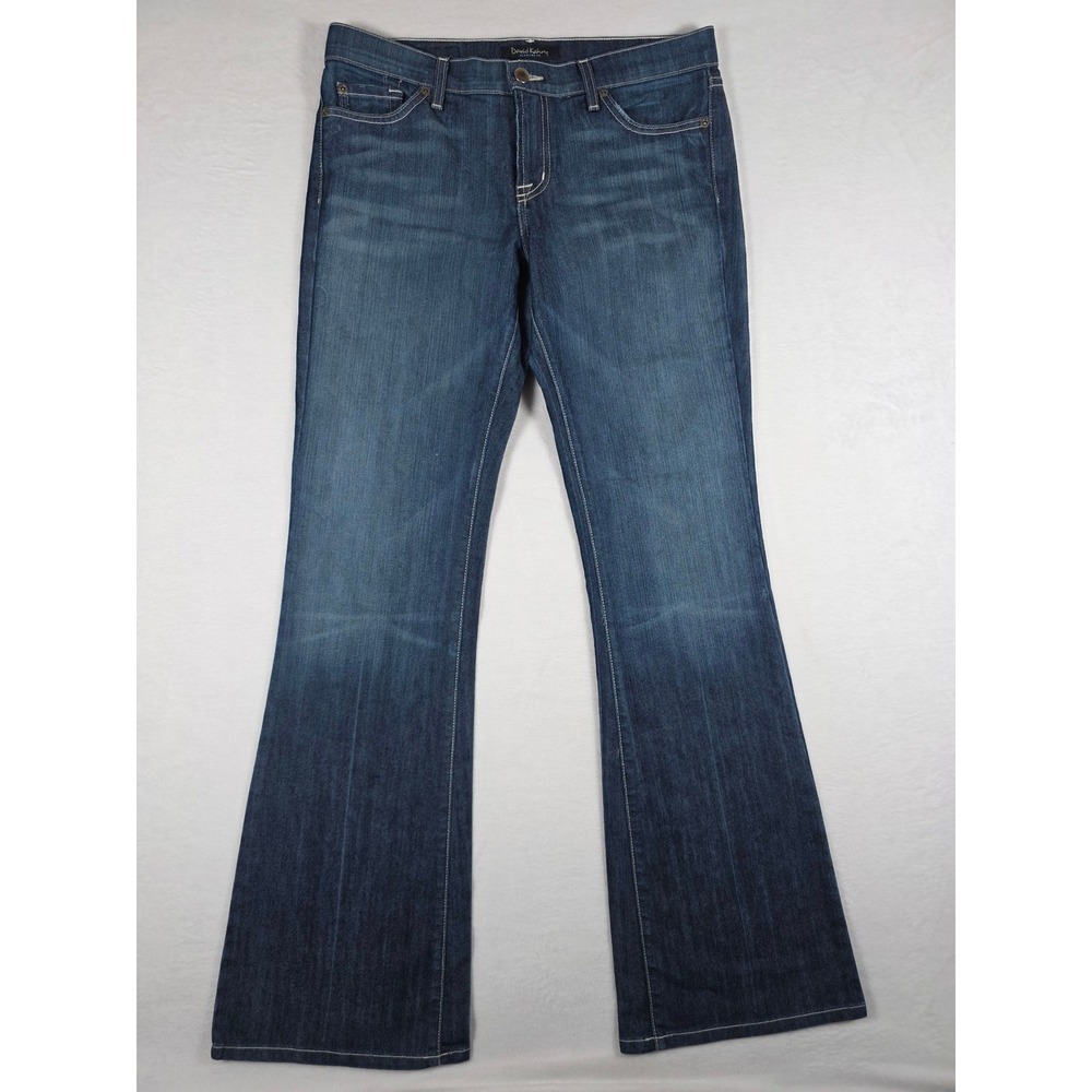 David Kahn Bootcut Flare Jeans Mid Rise Wide Leg Size 29 Denim Y2K Retro Boho
